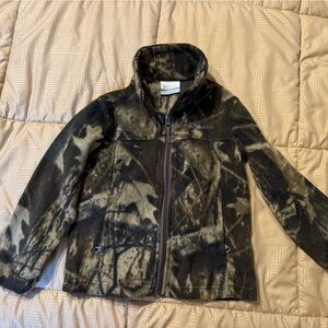 Boys XXS Camo Columbia Fleece Zip-Up Jacket